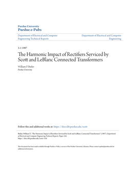 The Harmonic Impact of Rectifiers Serviced by Scott and Leblanc Connected Transformers