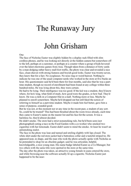 The Runaway Jury John Grisham