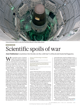 Scientific Spoils of War Ann Finkbeiner Examines Two Books on the Cold War’S Ethical and Material Legacies