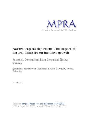 Natural Capital Depletion: the Impact of Natural Disasters on Inclusive Growth