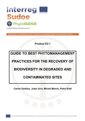 Guide to Best Phytomanagement Practices