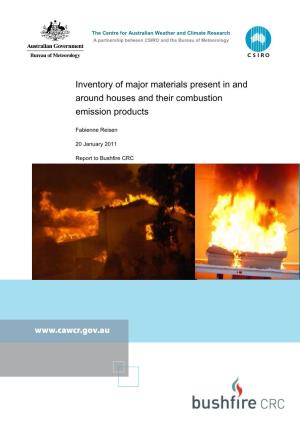Inventory of Major Materials Present in and Around Houses and Their Combustion Emission Products