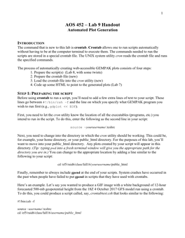 AOS 452 – Lab 9 Handout Automated Plot Generation