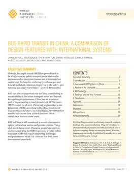 Bus Rapid Transit in China: a Comparison of Design Features with International Systems