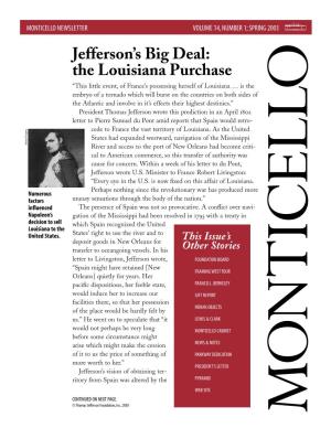 Jefferson's Big Deal: the Louisiana Purchase