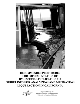 Guidelines for Analyzing Mitigating Liquefaction in California
