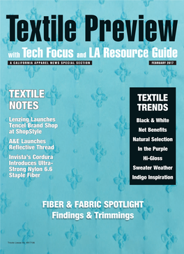 With Tech Focus and LA Resource Guide a CALIFORNIA APPAREL NEWS SPECIAL SECTION FEBRUARY 2017
