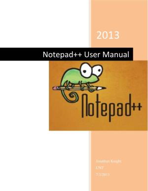 Notepad++ User Manual