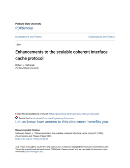 Enhancements to the Scalable Coherent Interface Cache Protocol
