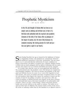 Prophetic Mysticism by ALEX NAVA