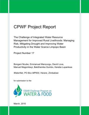 PN17 Waternet Project Report Mar10 Final.Pdf (3.967Mb)