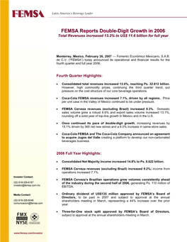 FEMSA Earnings Release