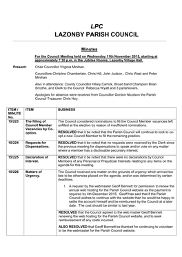 Lpc Lazonby Parish Council