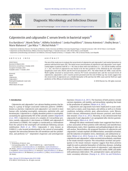 Calprotectin and Calgranulin C Serum Levels in Bacterial Sepsis