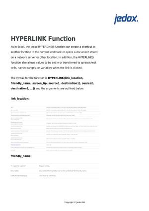 HYPERLINK Function
