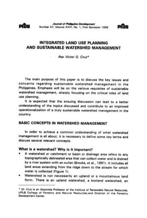 Integrated Land Use Planning and Sustainable Watershed Management