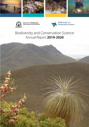 Biodiversity and Conservation Science Annual Report 2019-2020