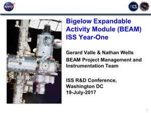 Bigelow Expandable Activity Module (BEAM) ISS Year-One