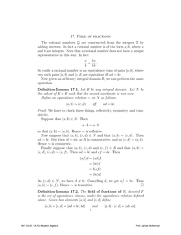 Field of Fractions (PDF)