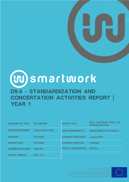 D9.4 - Standardization and Concertation Activities Report | Year 1