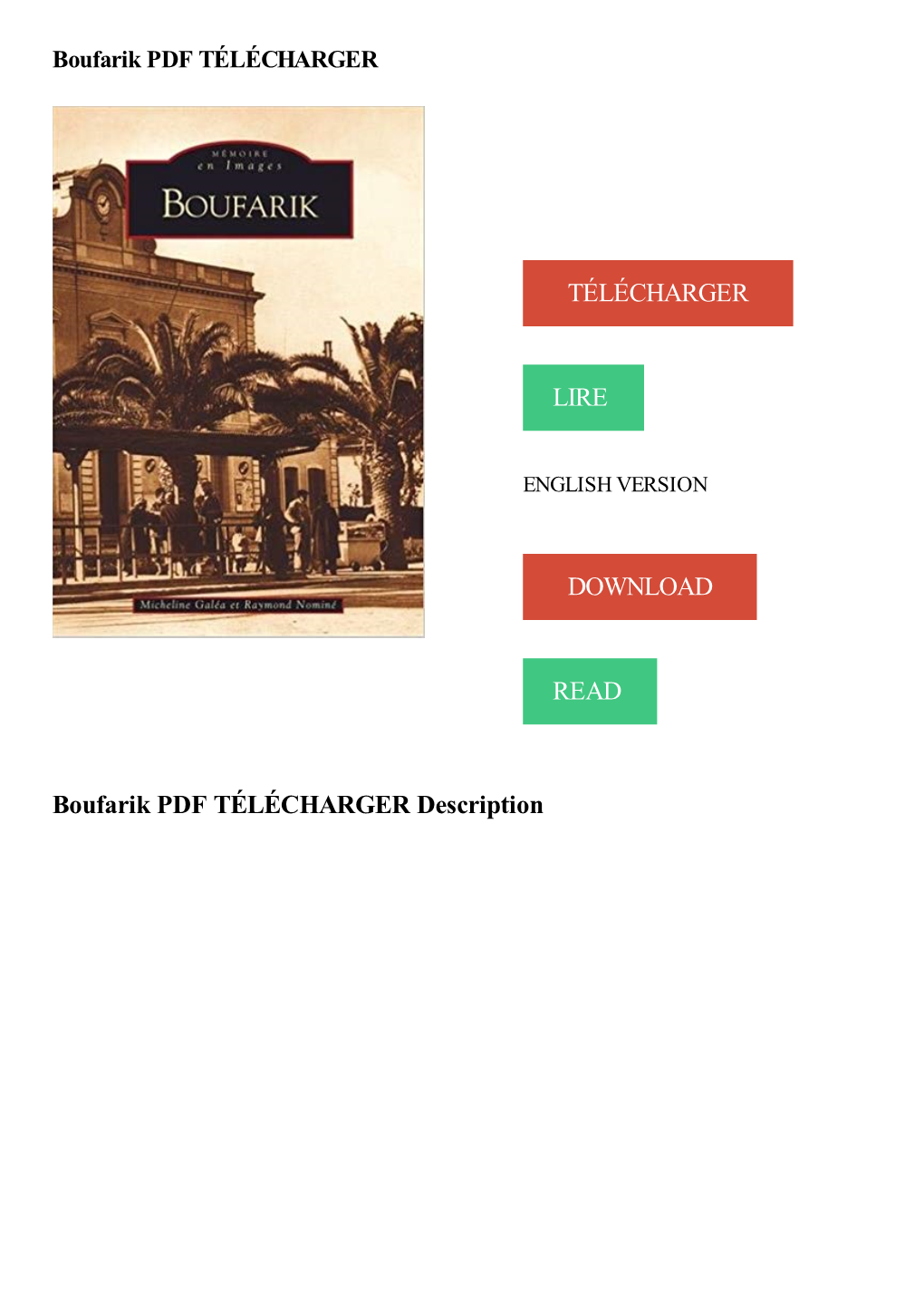 Boufarik PDF TÉLÉCHARGER