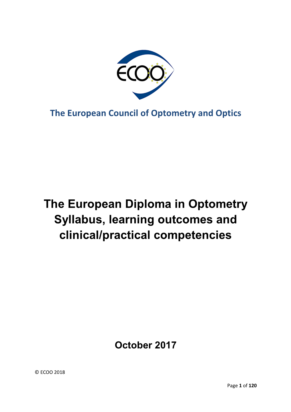 Syllabus, Learning Outcomes and Clinical/Practical Competencies