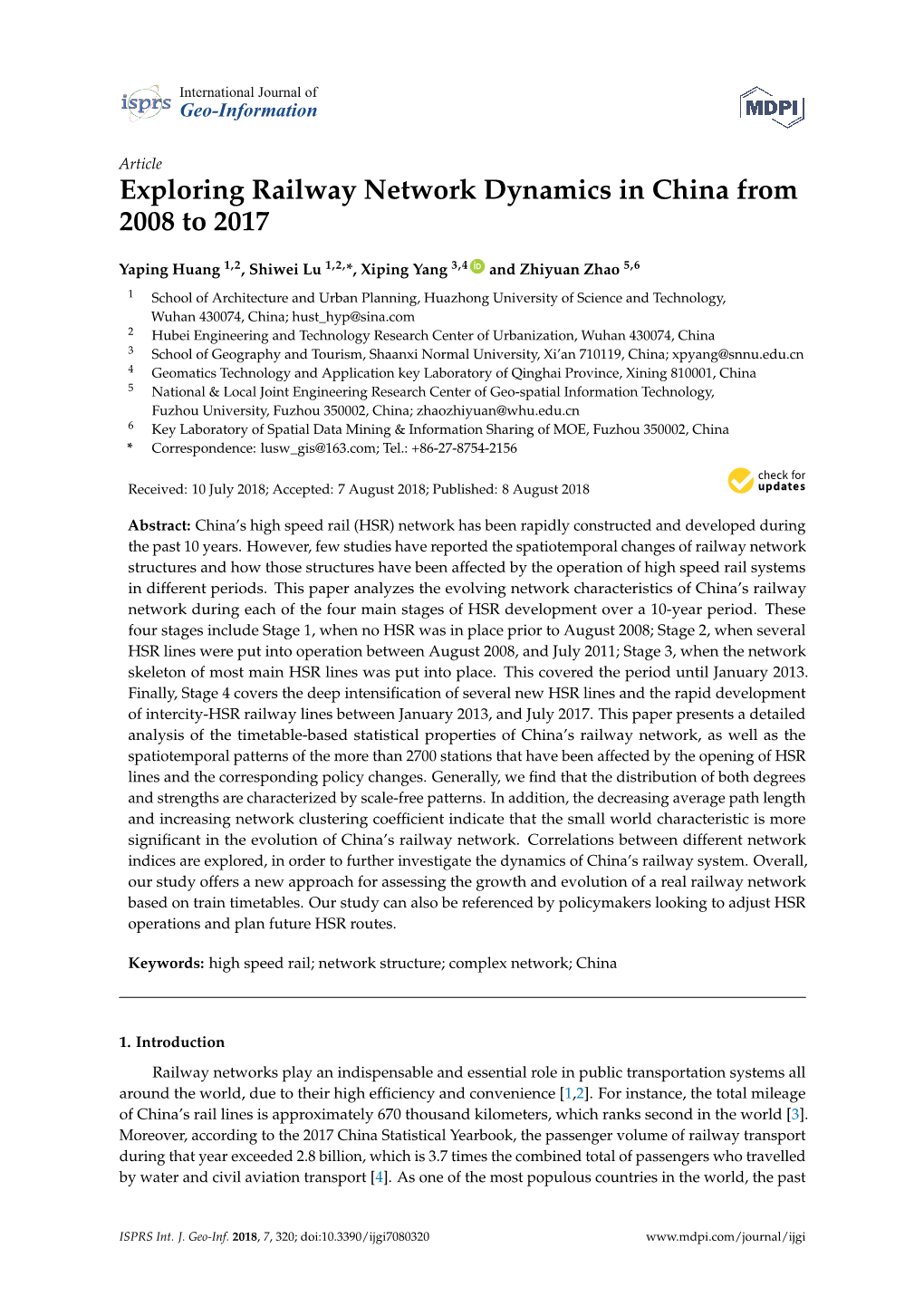 Exploring Railway Network Dynamics in China from 2008 to 2017