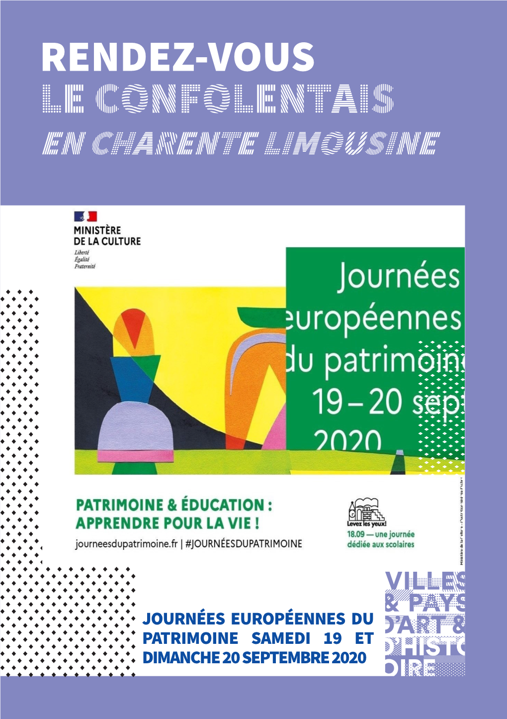 Programme JEP 2020 Charente Limousine