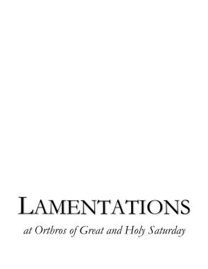 Lamentations 2020 Tablet