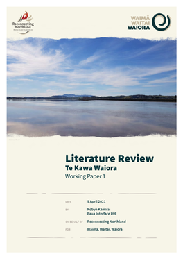 Te Kawa Waiora Literature Review