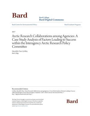 Arctic Research Collaborations Among Agencies