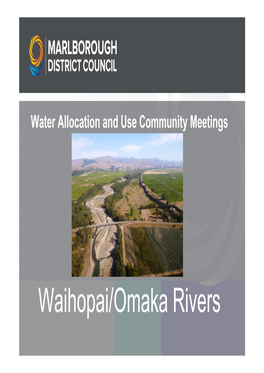 Waihopai/Omaka Rivers Programme