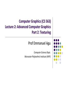 Texturing Prof Emmanuel