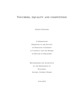 Vouchers, Equality and Competition