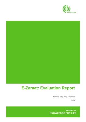 E-Zaraat: Evaluation Report