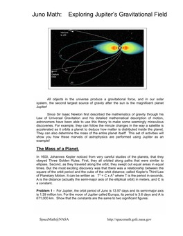 Juno Math: Exploring Jupiter's Gravitational Field