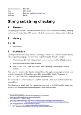 String Substring Checking