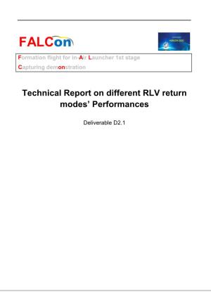 Technical Report on Different RLV Return Modes' Performances