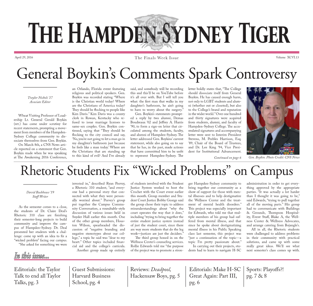 The Hampden-Sydney Tiger