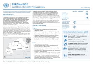 BURKINA FASO Joint Steering Committee Progress Review As of 05 May 2019