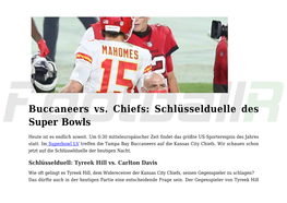 Buccaneers Vs. Chiefs: Schlüsselduelle Des Super Bowls