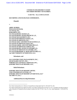 Case 1:16-Cv-21301-DPG Document 580 Entered on FLSD Docket 02/07/2020 Page 1 of 85
