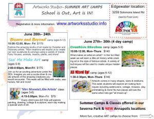 Artworks Studio-SUMMER ART CAMPS School Is Out, Art Is IN! 'Bizarre and Beyond' Camp (Ages 8-12)