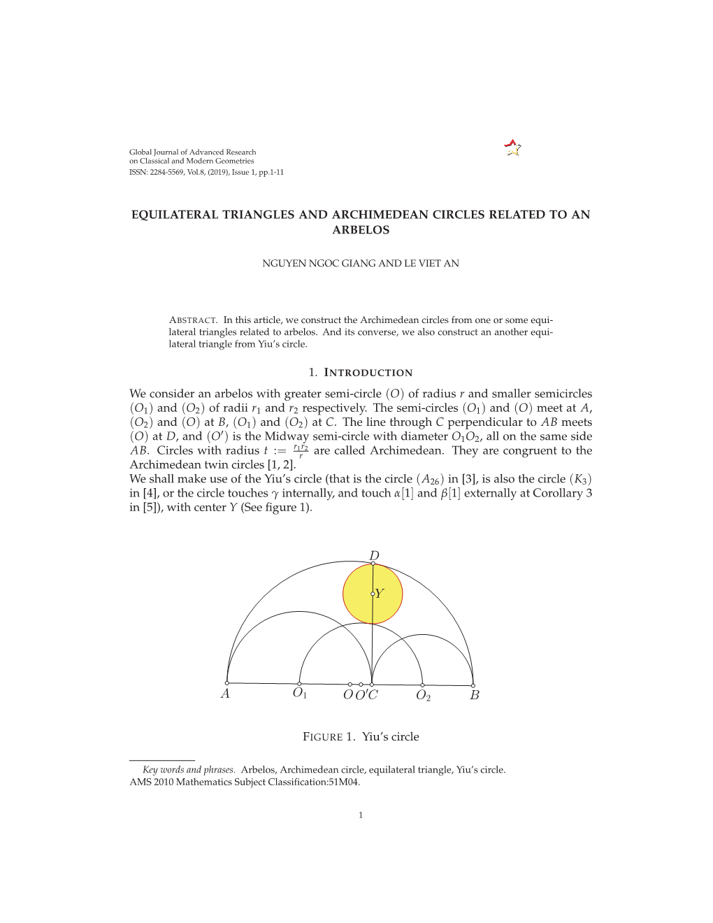 Equilateral Triangles and Archimedean Circles Related to an Arbelos