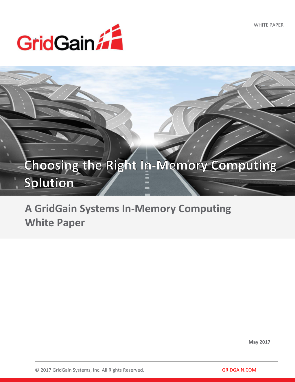 A Gridgain Systems In-Memory Computing White Paper