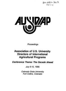 Association of U.S. University Directors of International Agricultural Programs