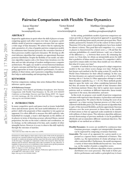 Pairwise Comparisons with Flexible Time-Dynamics
