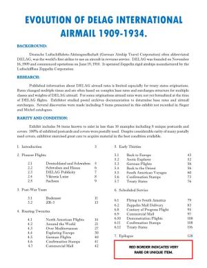 Evolution of DELAG International Airmail 1909-1936