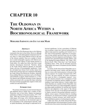 Chapter 10 the Oldowan in North Africa Within a Biochronological Framework