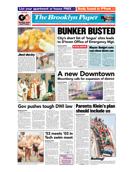BUNKER BUSTED City’S Short List of ‘Bogus’ Sites Leads to D’Town Office of Emergency Mgt